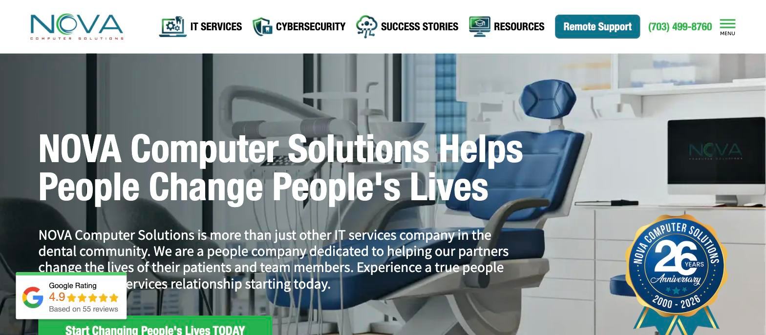 NOVA Computer Solutions public website captured on September 22, 2026