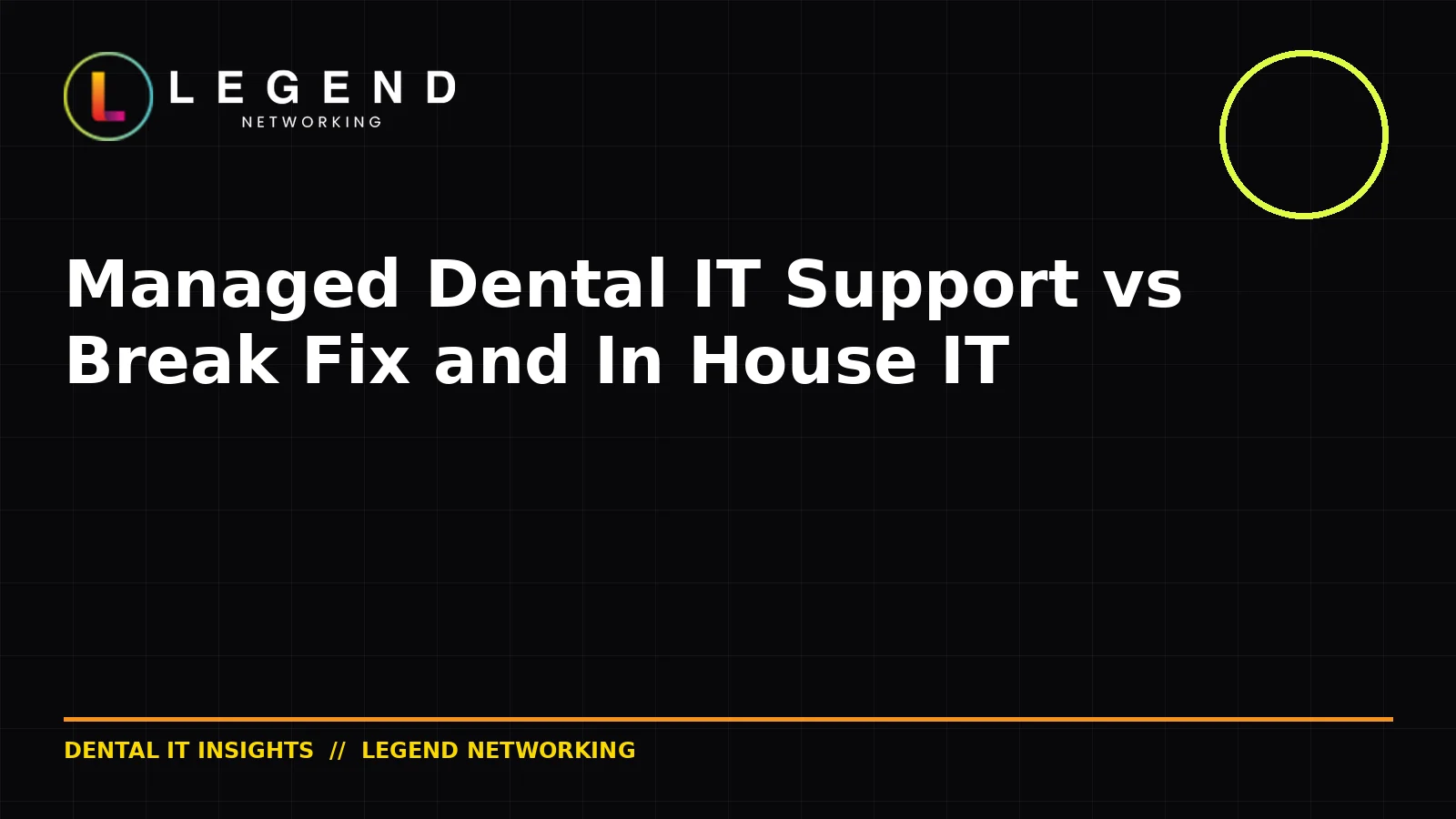 Comparison of managed dental IT support, break-fix service and in-house IT for dental practices
