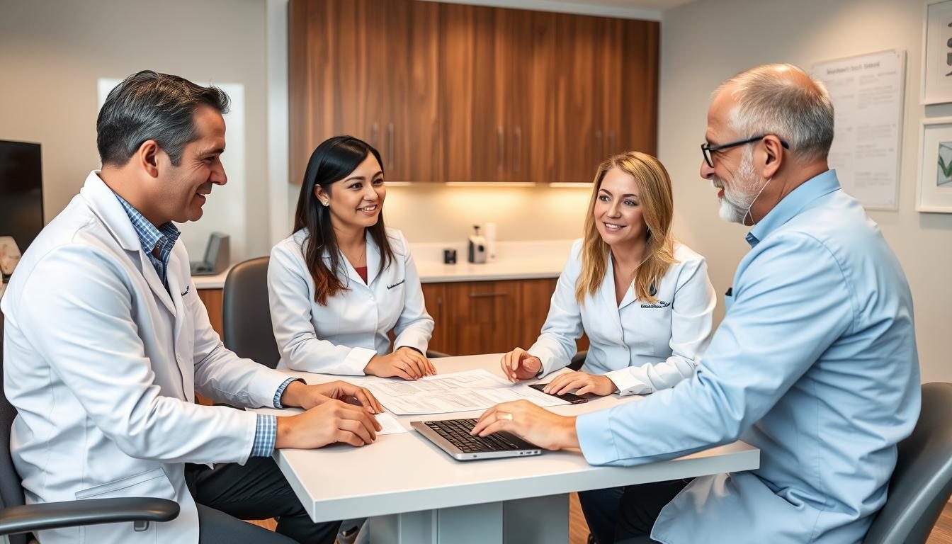 Legend Networking | AI Tools in Dental Practices: Do Free AI Tools Create HIPAA Risk? Dental practice team meeting with IT consultant