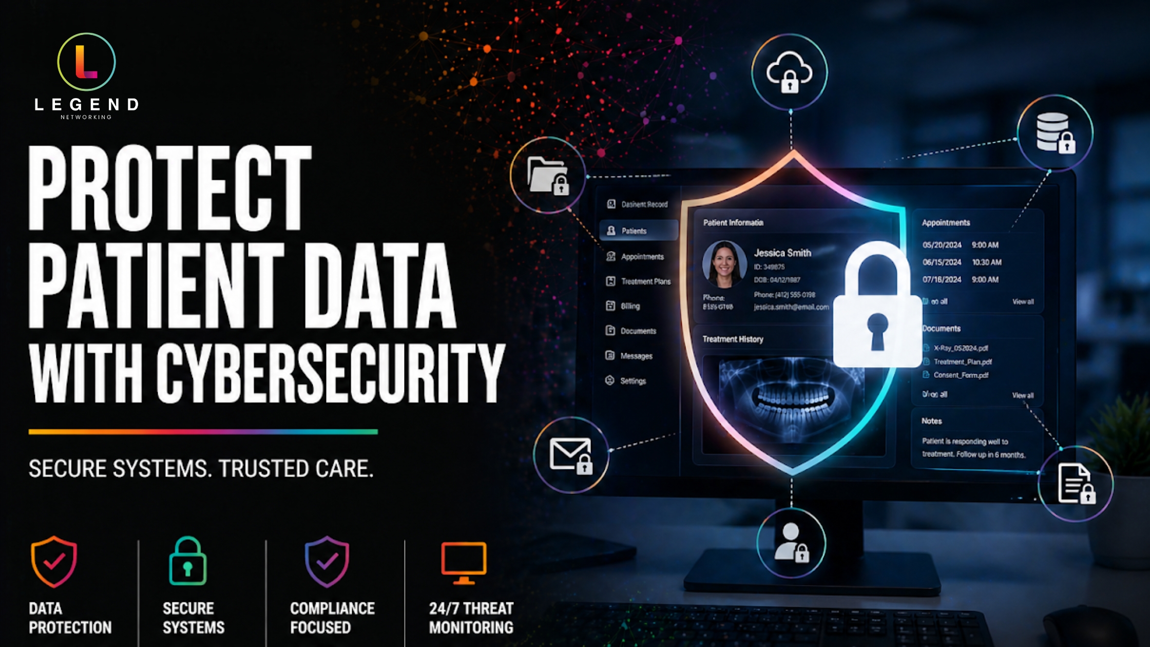 Legend Networking | IT Support For Dental Clinics In Pittsburgh Guide Protect Patient Data with Cybersecurity