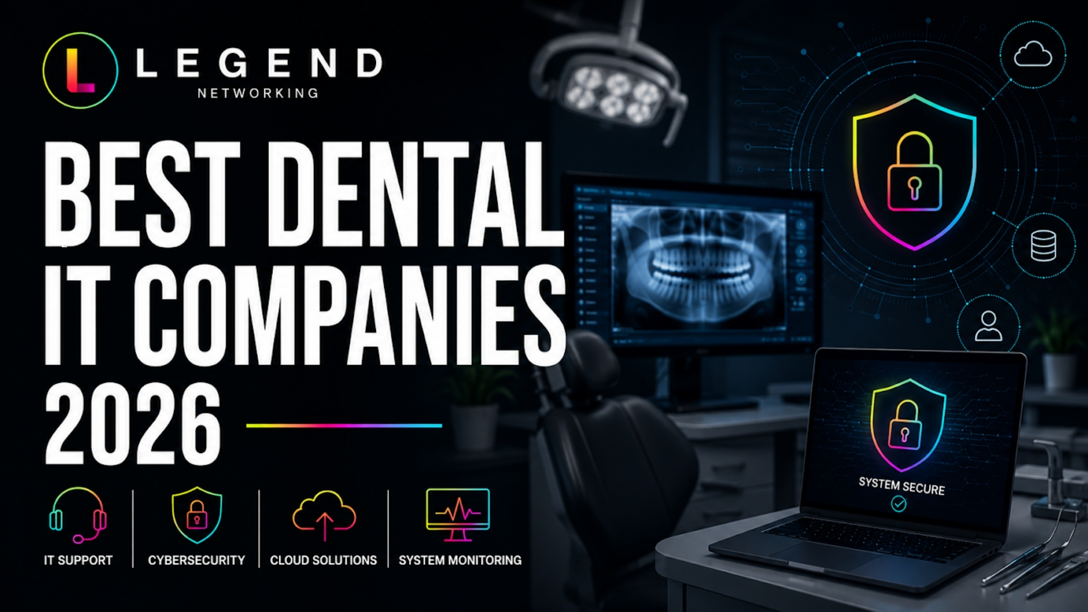 Legend Networking | Best Dental IT Companies 2026 Dental office IT support and cybersecurity solutions for modern dental practices