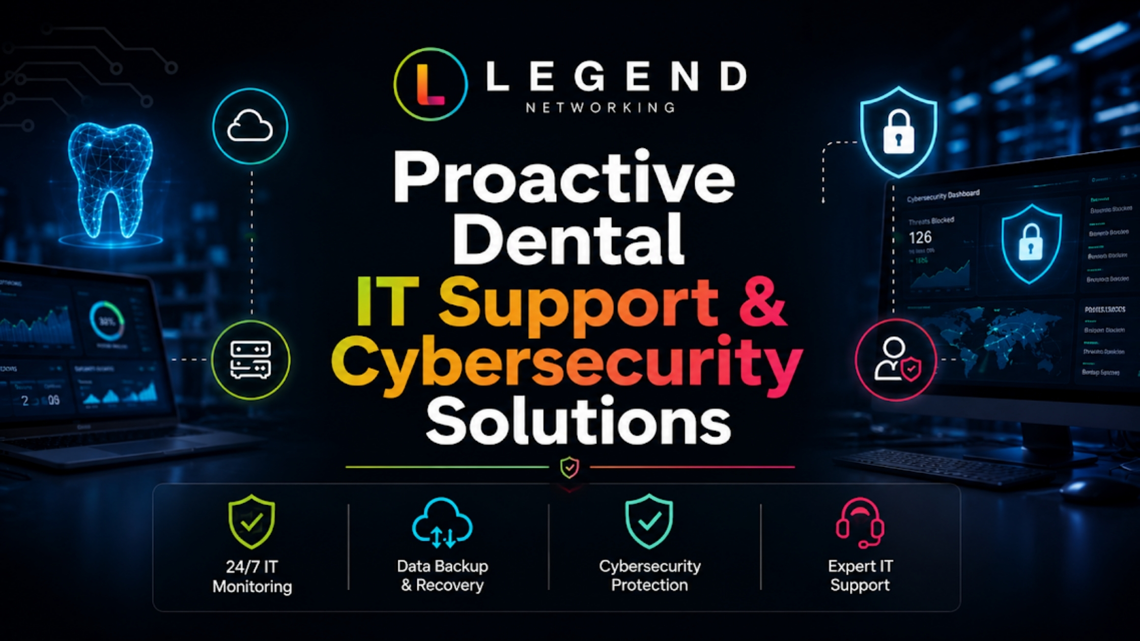 Dental IT professionals are monitoring cybersecurity and network systems for healthcare practices