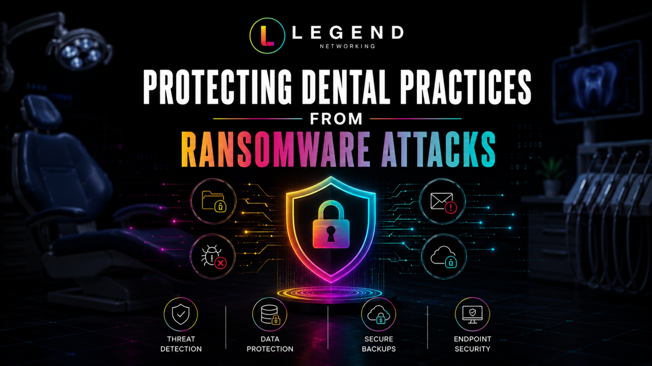 Legend Networking | HIPAA Security Rule Updates: What Dental Practices Need to Know Cybersecurity protection against ransomware in dental clinic