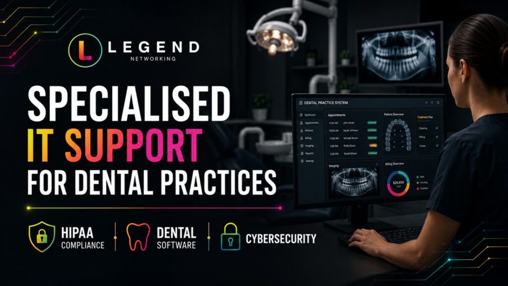 Dental practice using specialised IT support and dental software systems