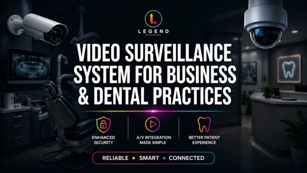 video surveillance system for business in modern dental practice with integrated AV technology