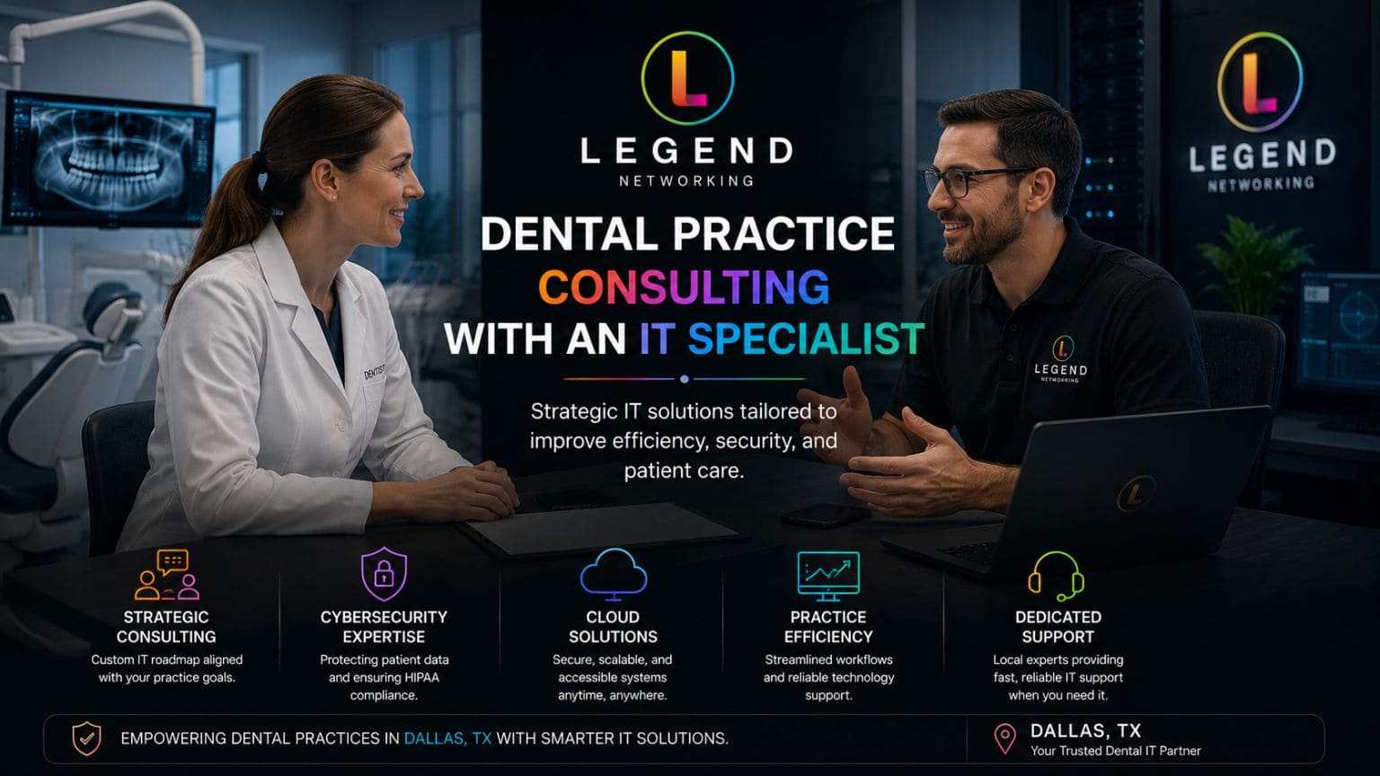 Legend Networking | Dental IT Support in Dallas, TX: What Every Practice Needs to Know dental IT company Dallas