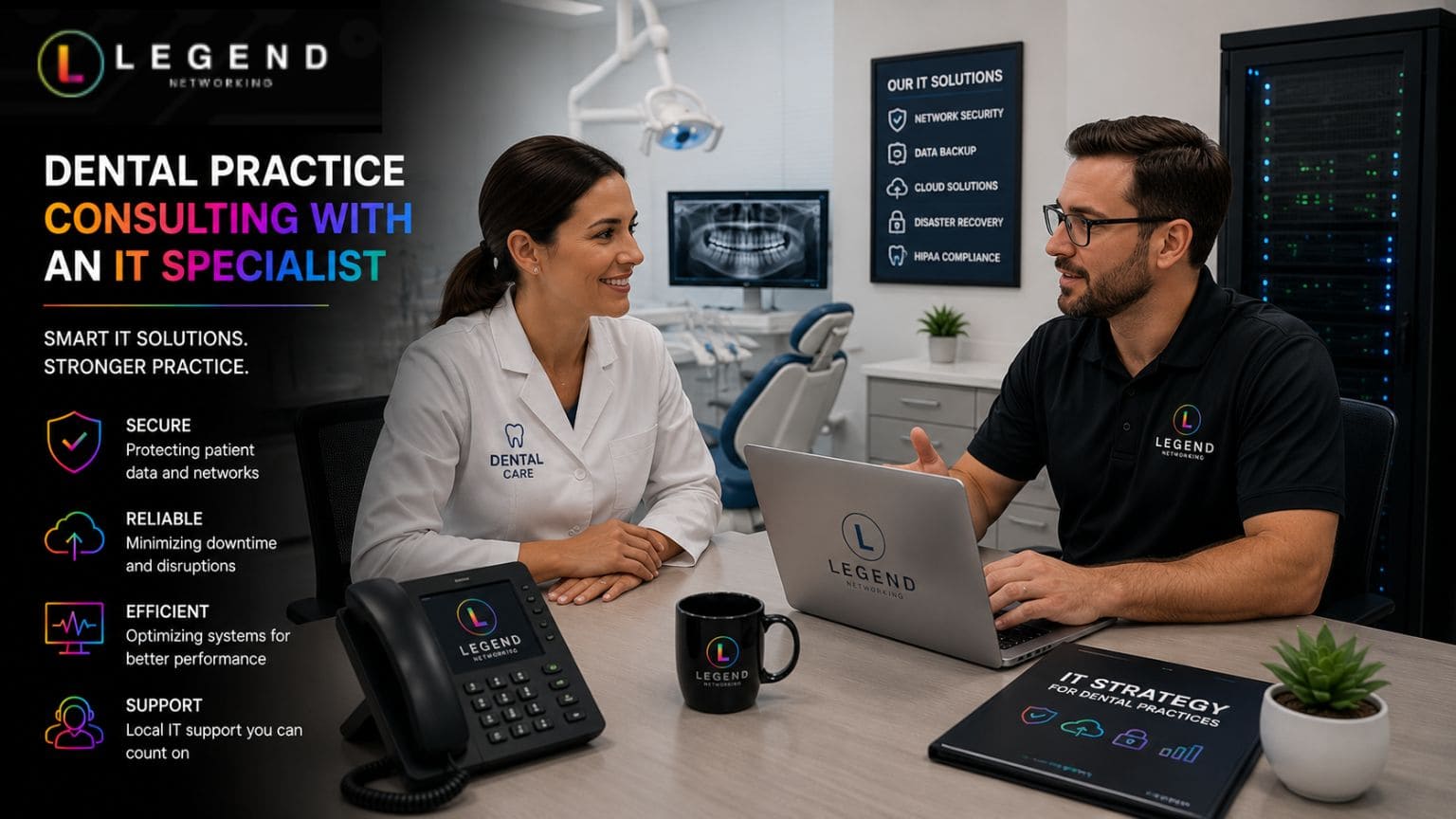 Legend Networking | How to Prepare Your Dental Practice for a HIPAA Audit Dentist reviewing HIPAA compliance documentsDentist reviewing HIPAA compliance documents