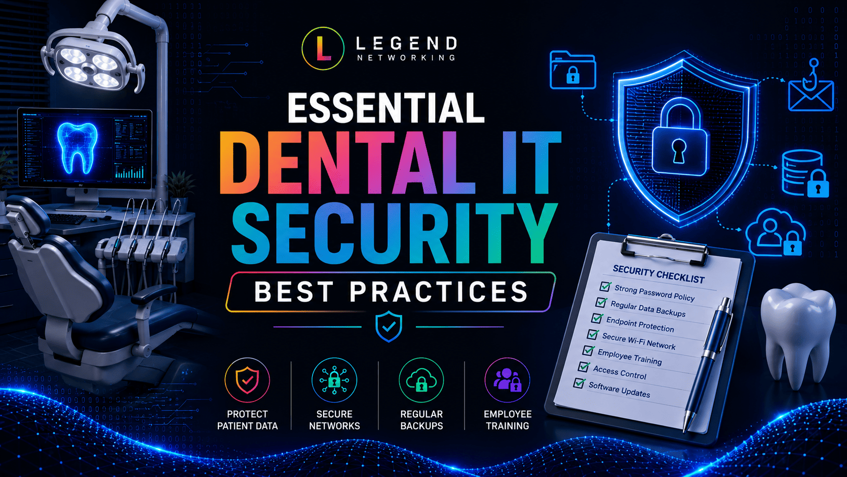 Legend Networking | Complete Guide to Dental Practice Cybersecurity in 2026 Dental IT security checklist
