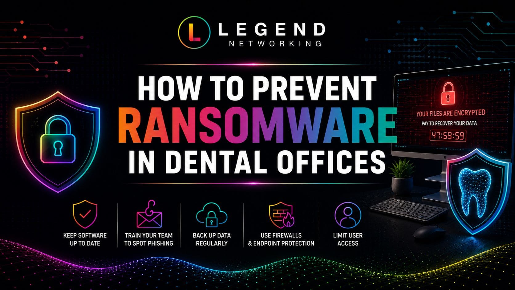 Legend Networking | Ransomware Recovery for Dental Offices: Step-by-Step Response Plan Dental ransomware prevention