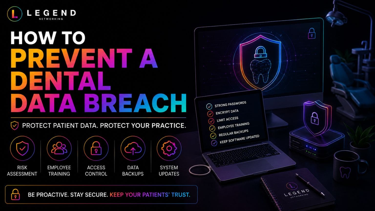 Legend Networking | Common HIPAA Violations Dental Practices Make (And How to Avoid Them) How to Prevent a Dental Data Breach