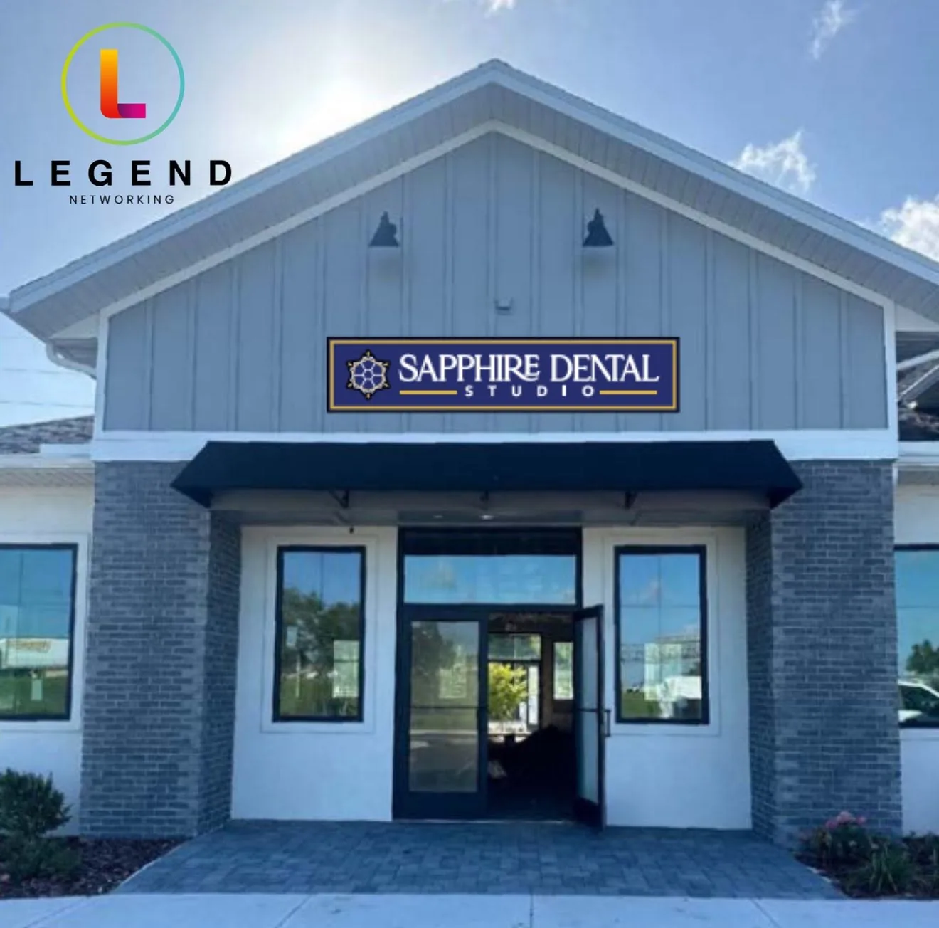 Sapphire Dental Studio exterior and signage in Winter Garden, Florida