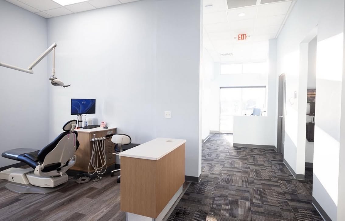 Operatory and adjoining corridor at Blue Skies Pediatric Dentistry.