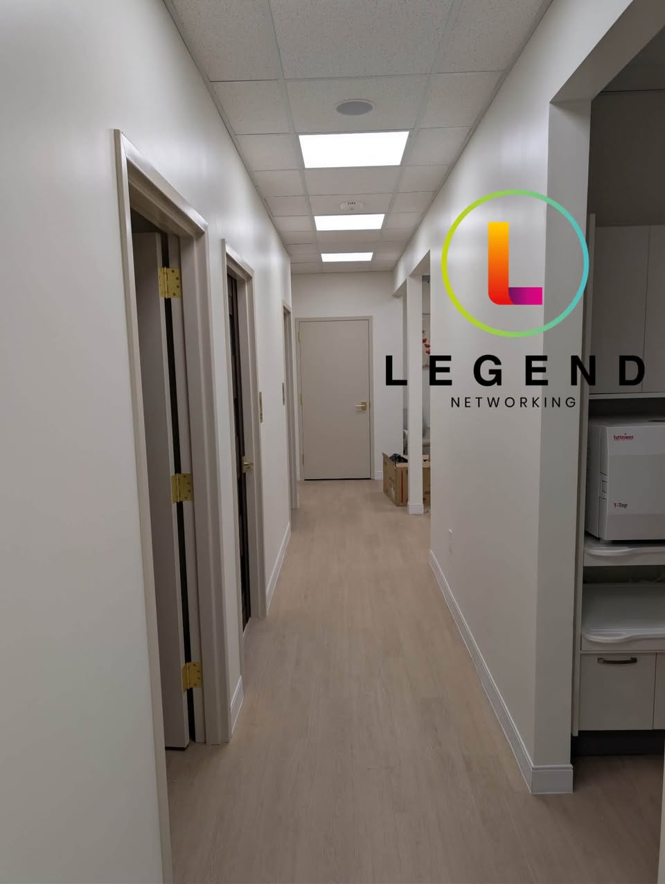 Finished corridor at FLOSS Dental in Roswell.