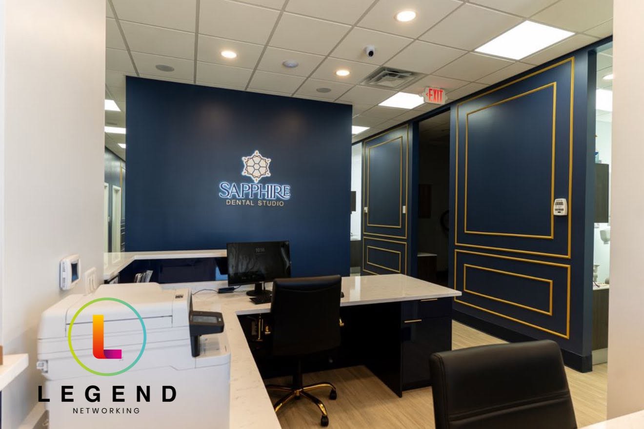 Reception at Sapphire Dental Studio.