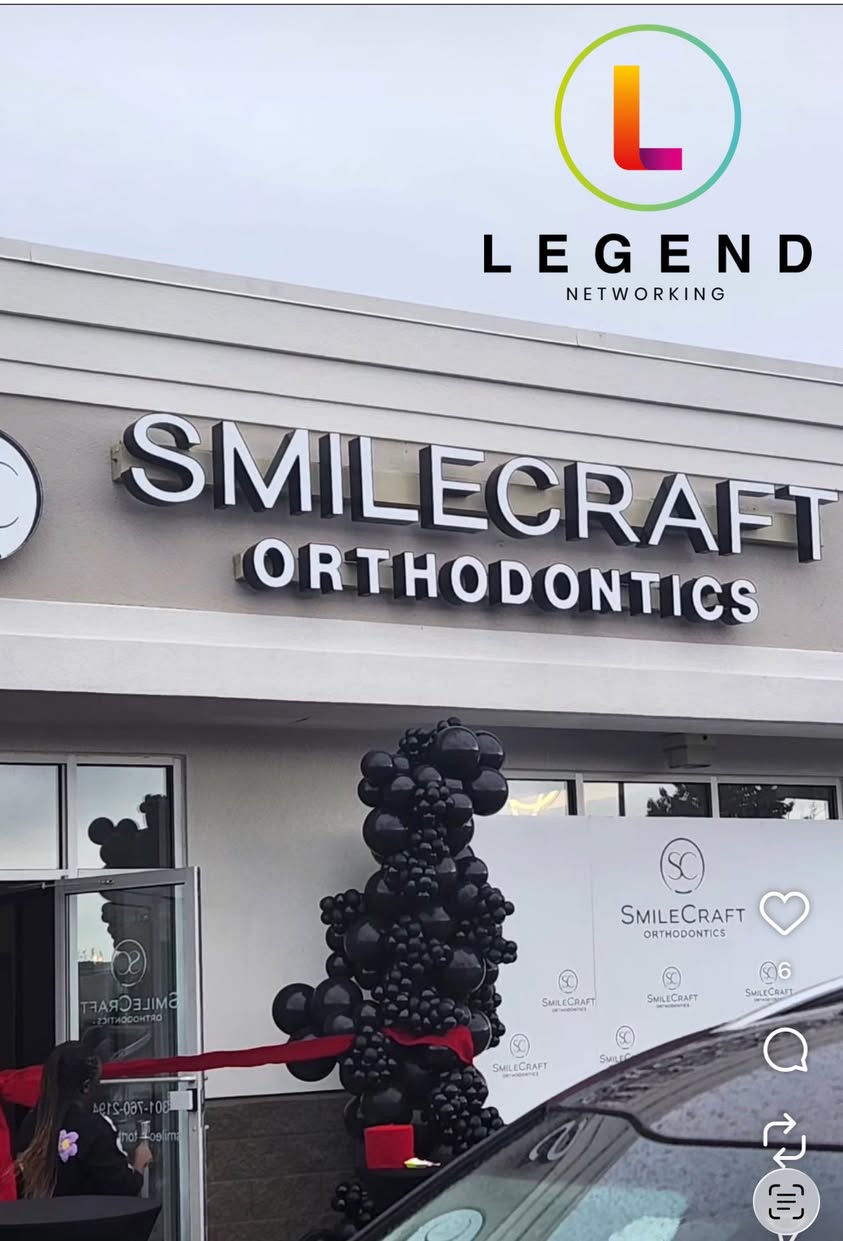 Smile Craft Orthodontics exterior during its opening celebration.