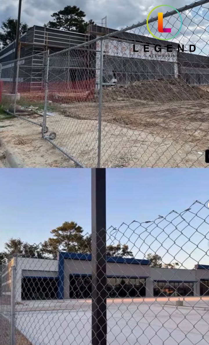Exterior construction progress at Thriving Smiles Dental.